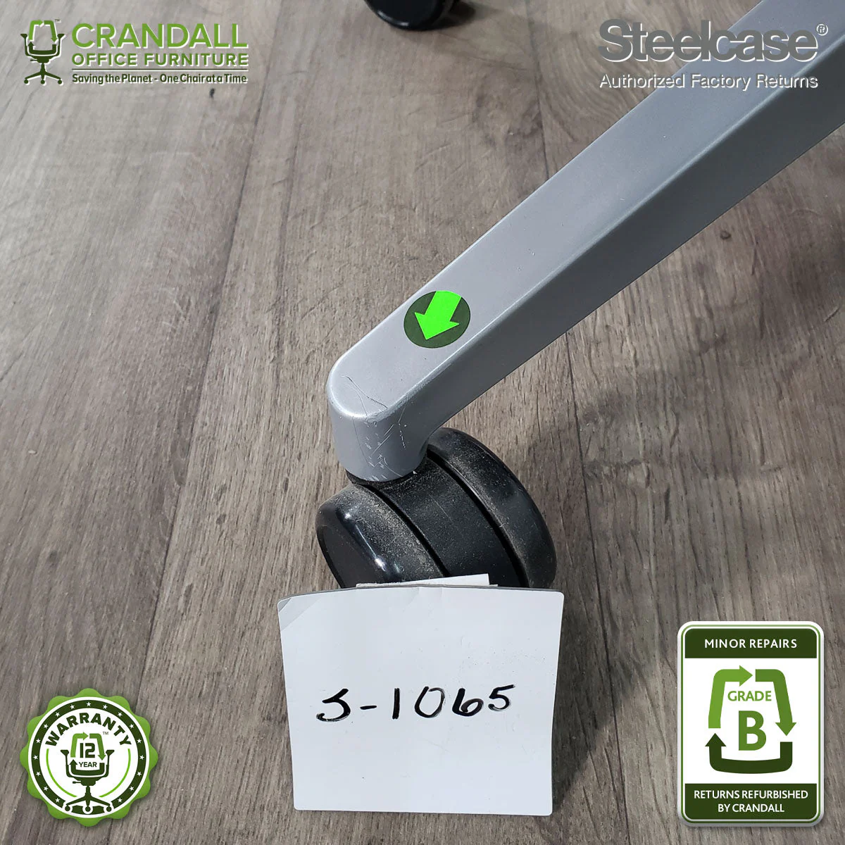 S-1065 - Steelcase Gesture with Headrest - Grade B - Image 4