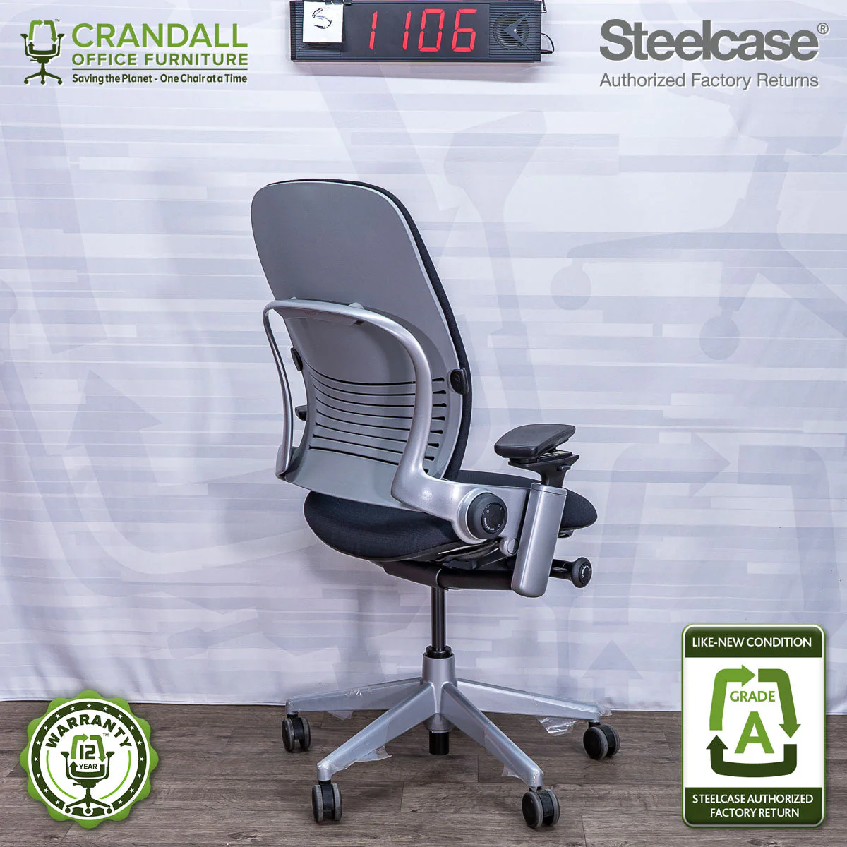 S-1106 - Steelcase V2 Leap - Grade A - Image 2