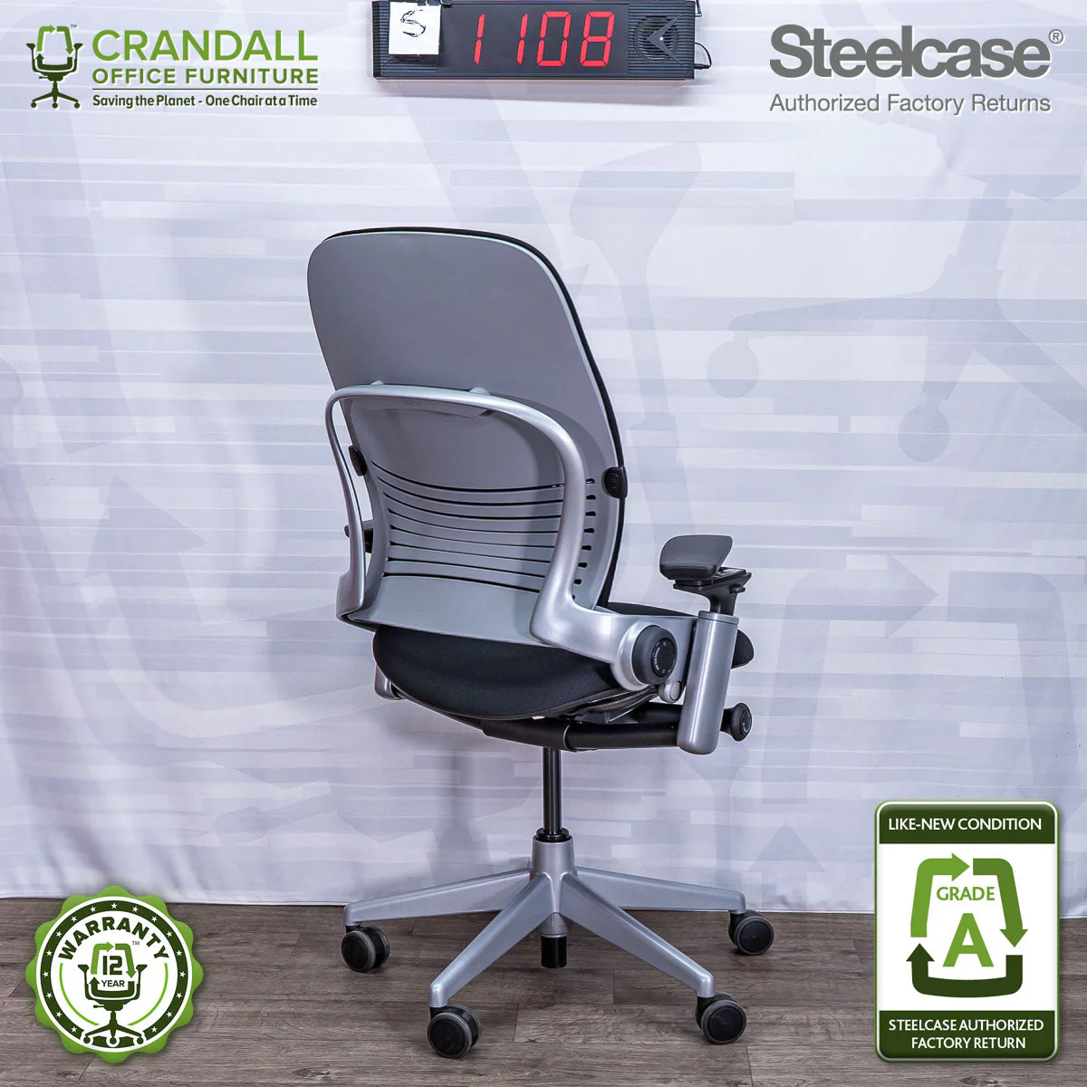 S-1108 - Steelcase V2 Leap - Grade A - Image 2