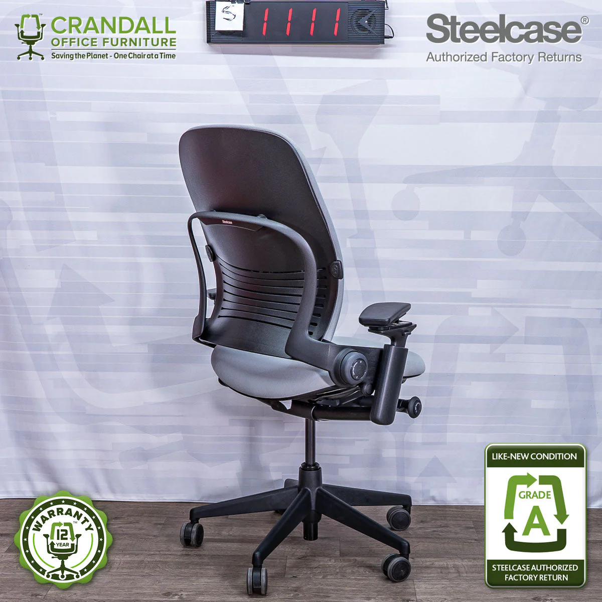 S-1111 - Steelcase V2 Leap - Grade A - Image 2