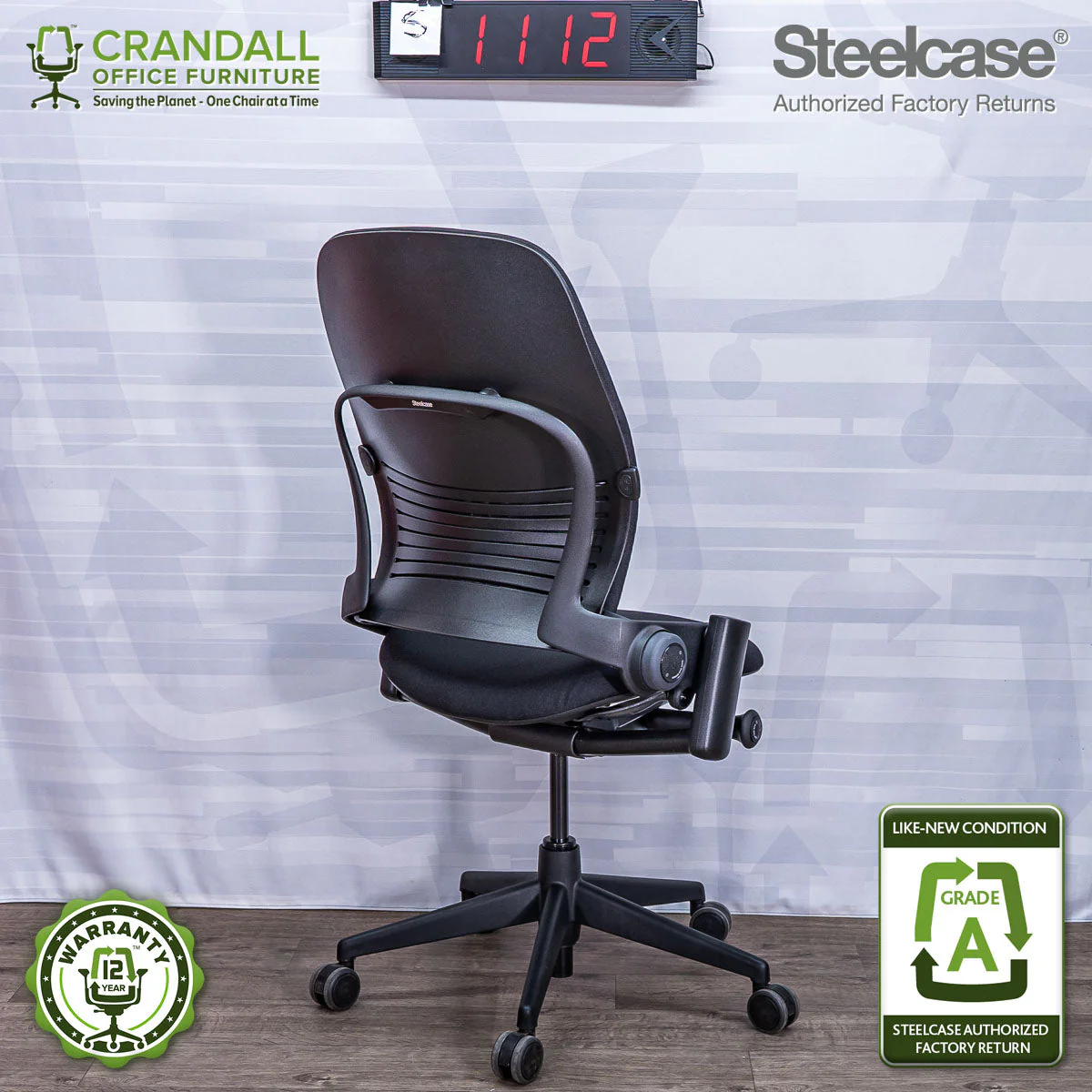 S-1112 - Steelcase V2 Leap - Grade A - Image 2