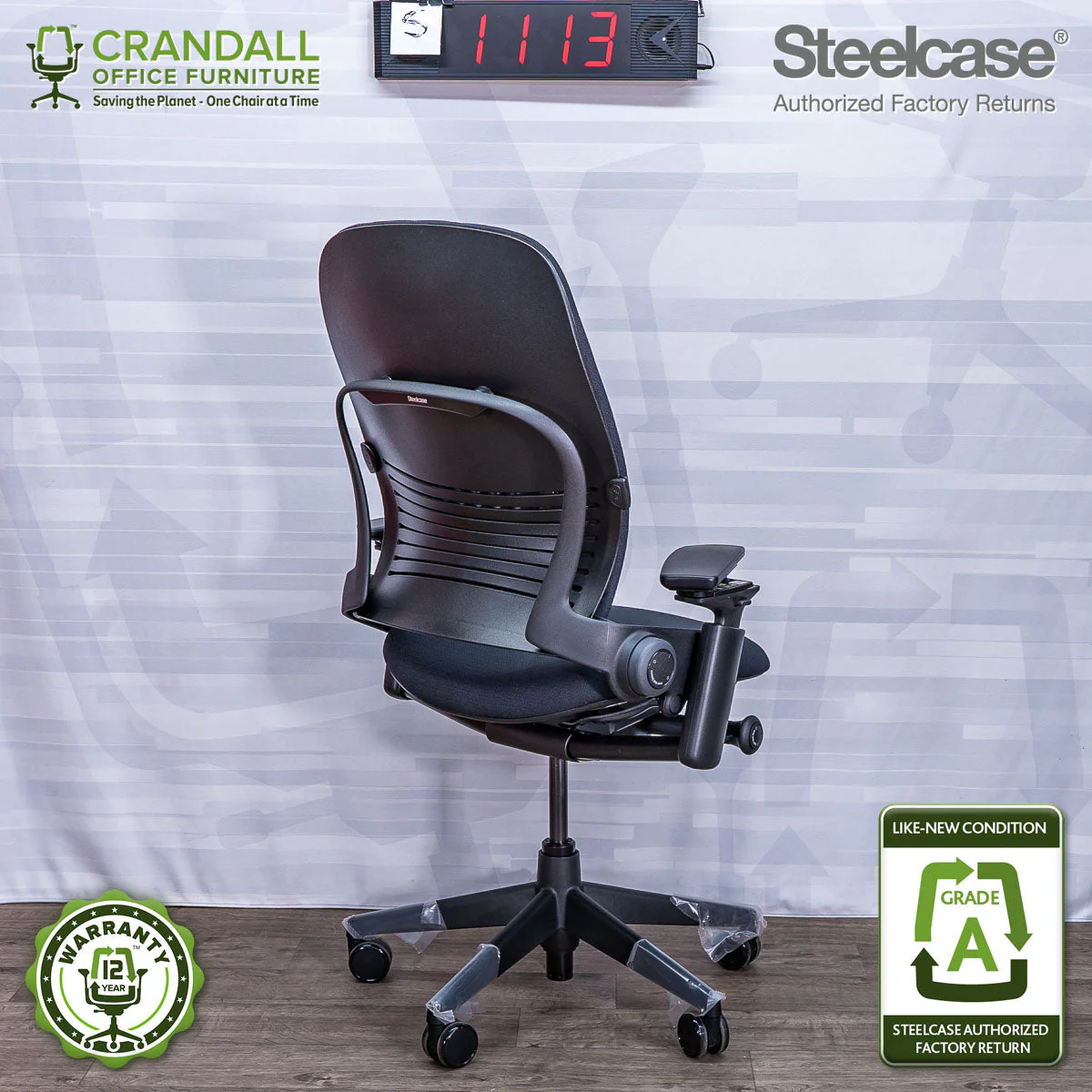 S-1113 - Steelcase V2 Leap - Grade A - Image 2