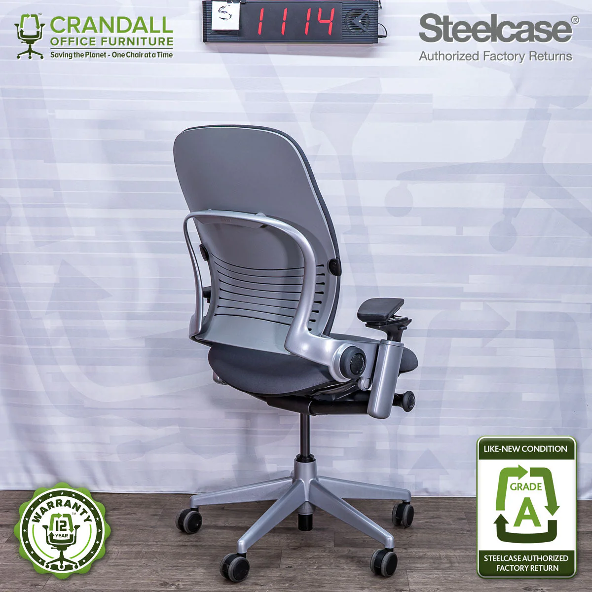 S-1114 - Steelcase V2 Leap - Grade A - Image 2