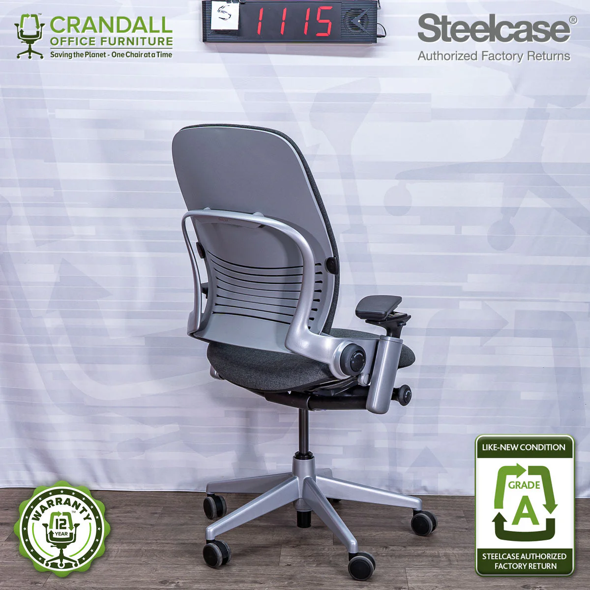 S-1115 - Steelcase V2 Leap - Grade A - Image 2