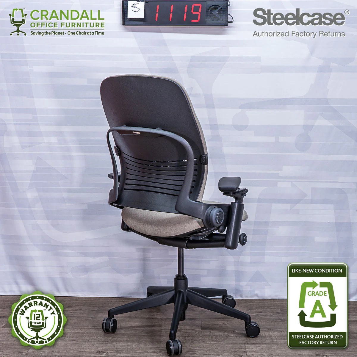 S-1119 - Steelcase V2 Leap - Grade A - Image 2