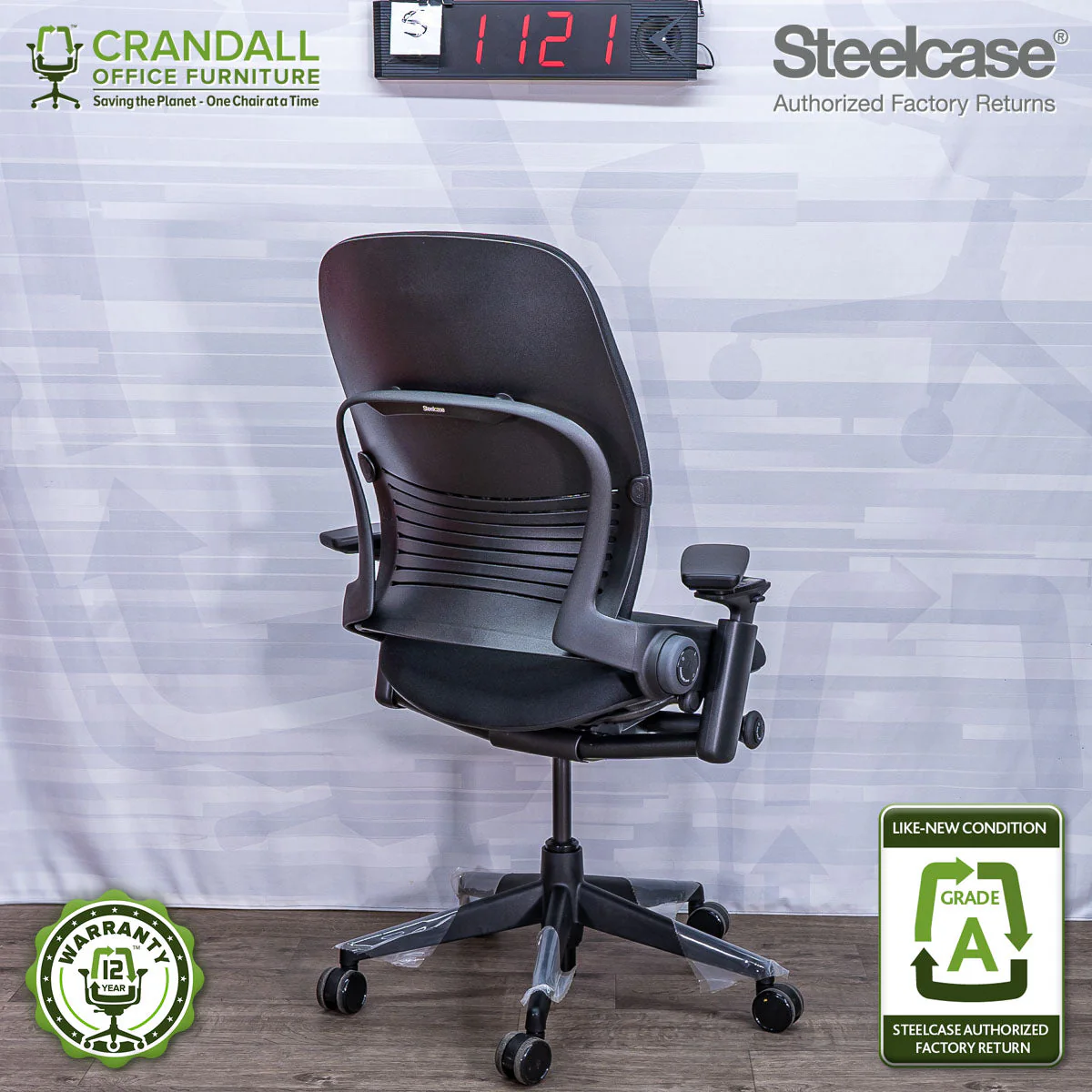 S-1121 - Steelcase V2 Leap - Grade A - Image 2