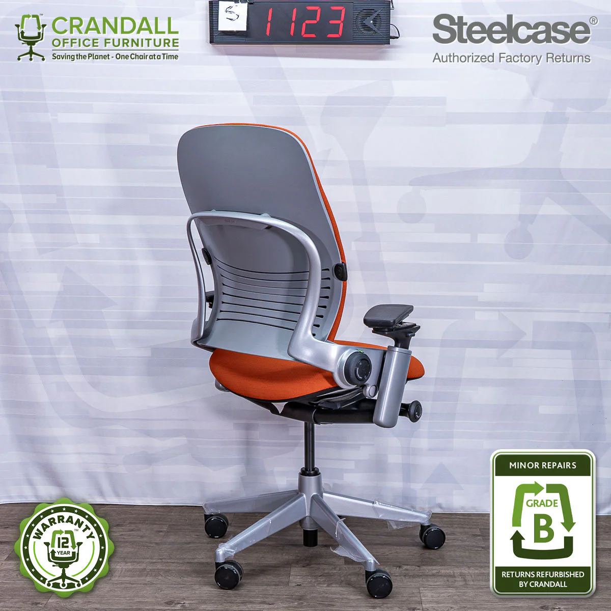 S-1123 - Steelcase V2 Leap - Grade B - Image 2