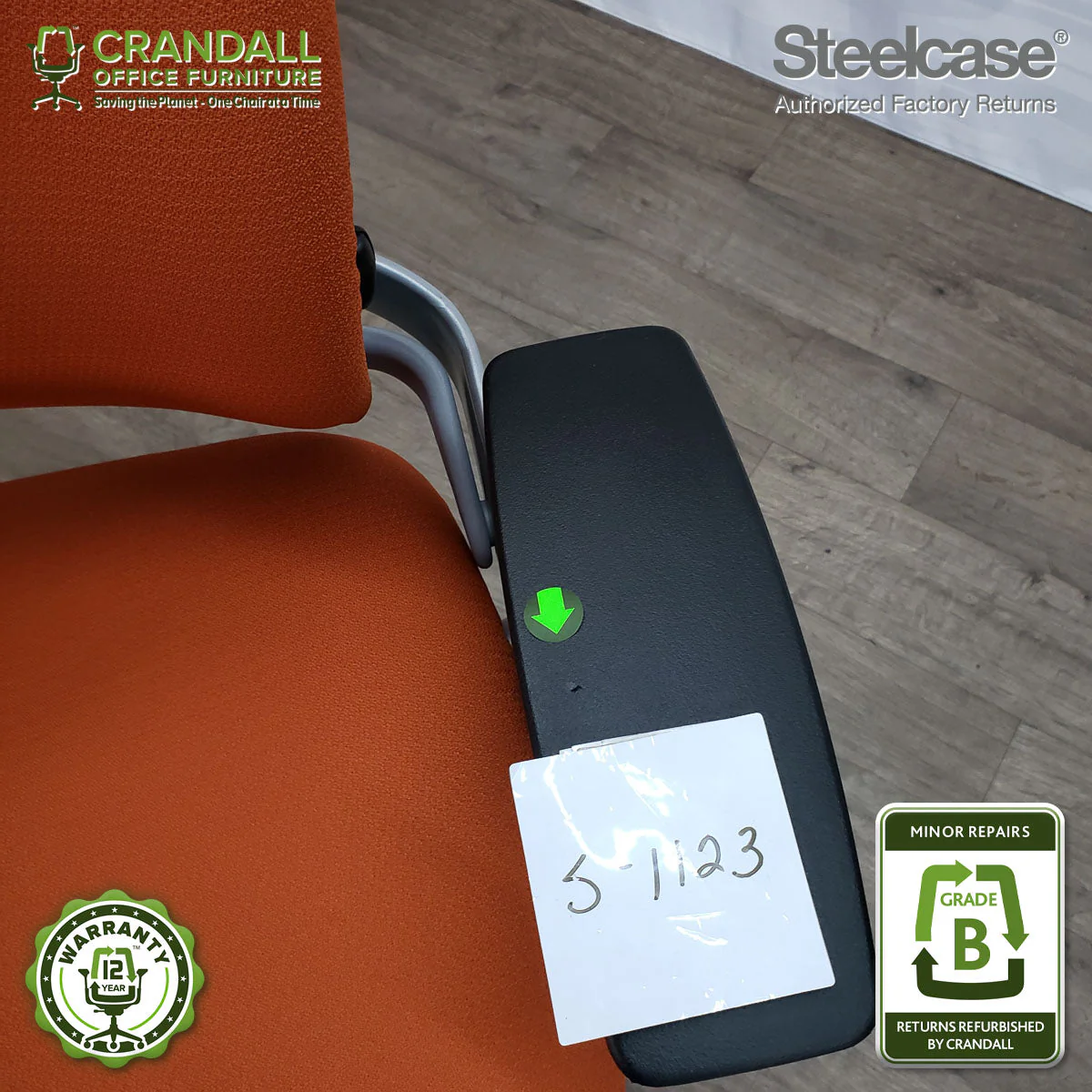S-1123 - Steelcase V2 Leap - Grade B - Image 4