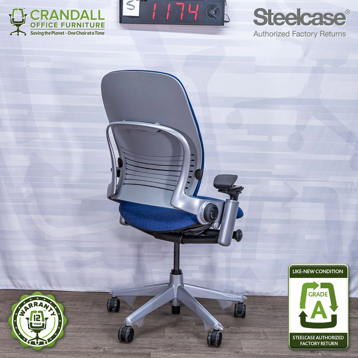 S-1174 - Steelcase V2 Leap - Grade A - Image 2