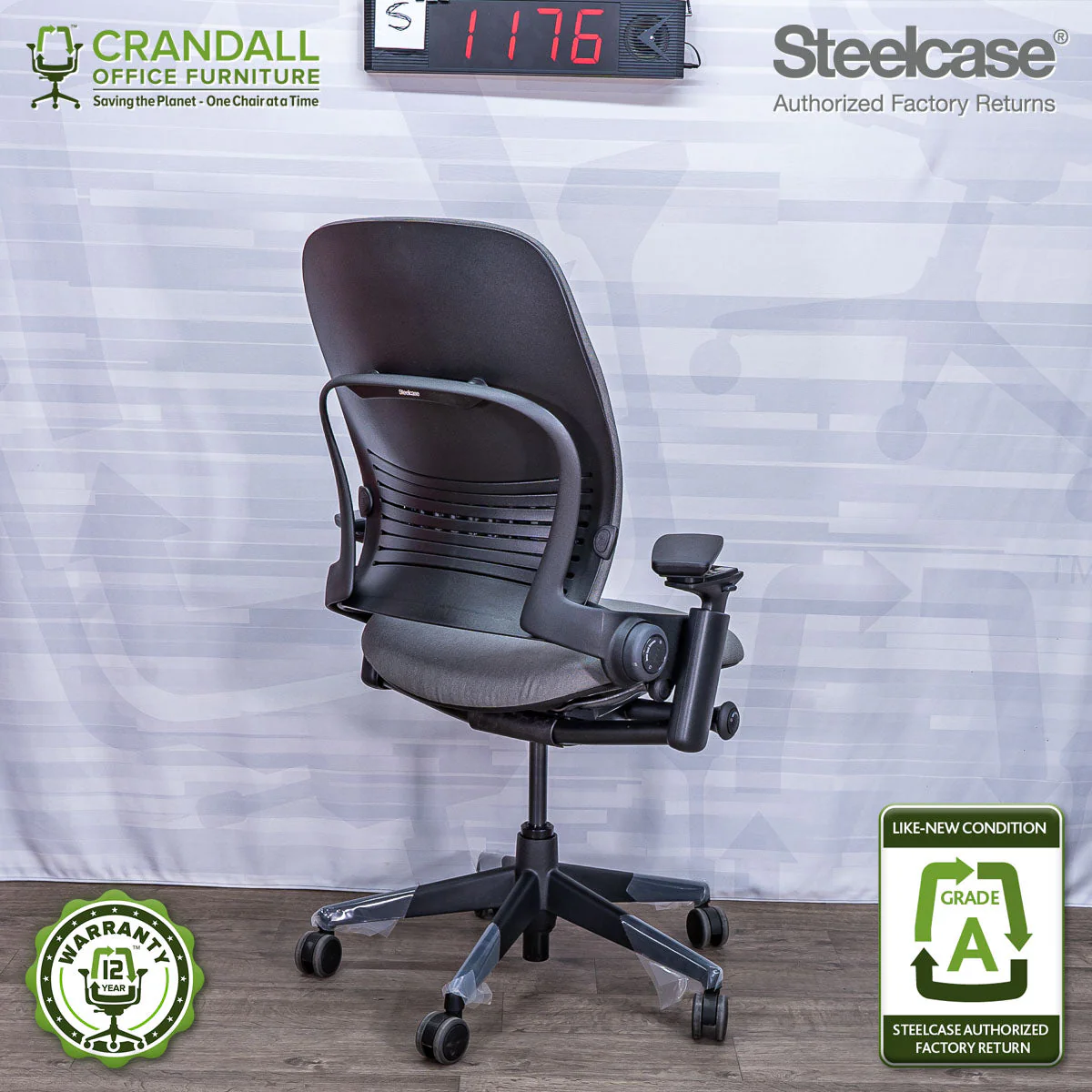 S-1176 - Steelcase V2 Leap - Grade A - Image 2
