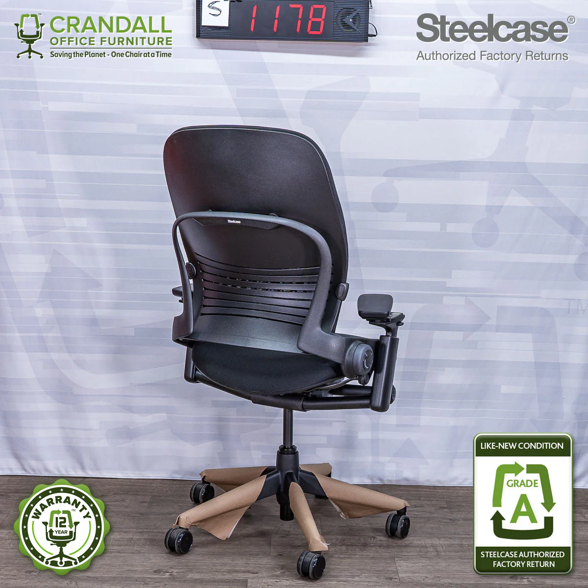 S-1178 - Steelcase V2 Leap - Grade A - Image 2