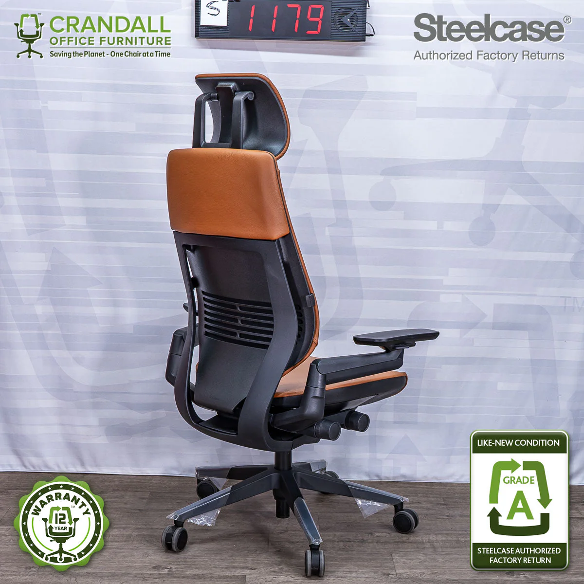 S-1179 - Steelcase Gesture with Headrest - Grade A - Image 2