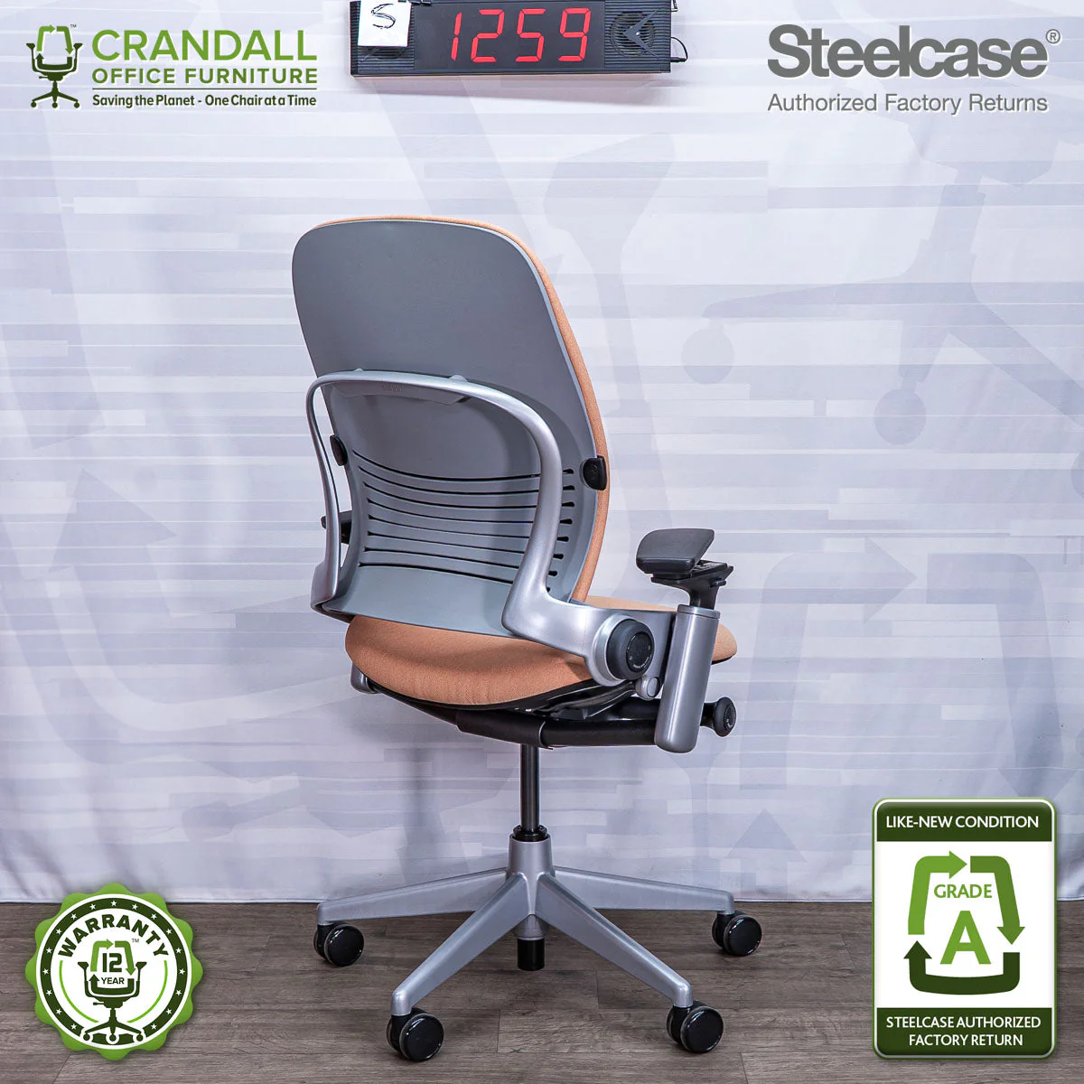 S-1259 - Steelcase V2 Leap - Grade A - Image 2