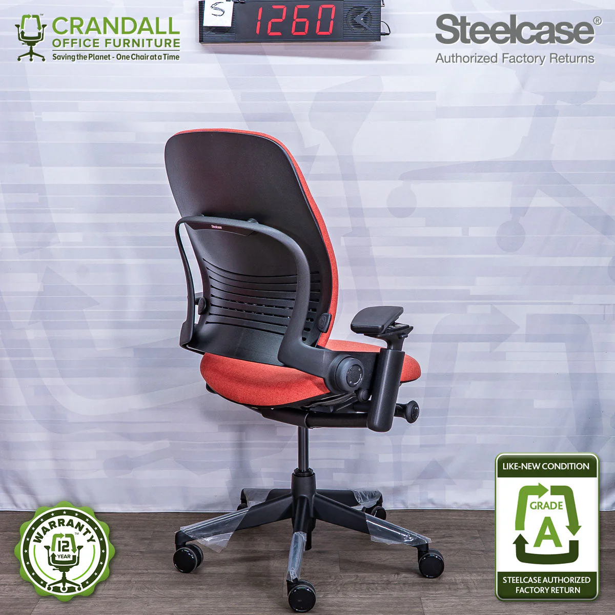 S-1260 - Steelcase V2 Leap - Grade A - Image 2
