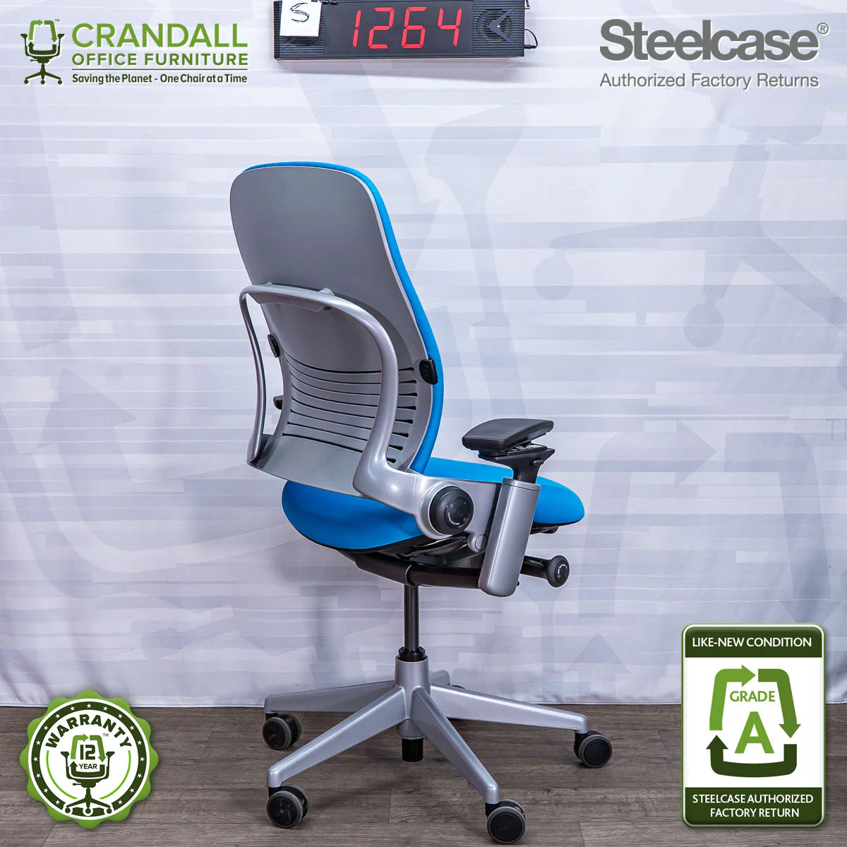 S-1264 - Steelcase V2 Leap - Grade A - Image 2