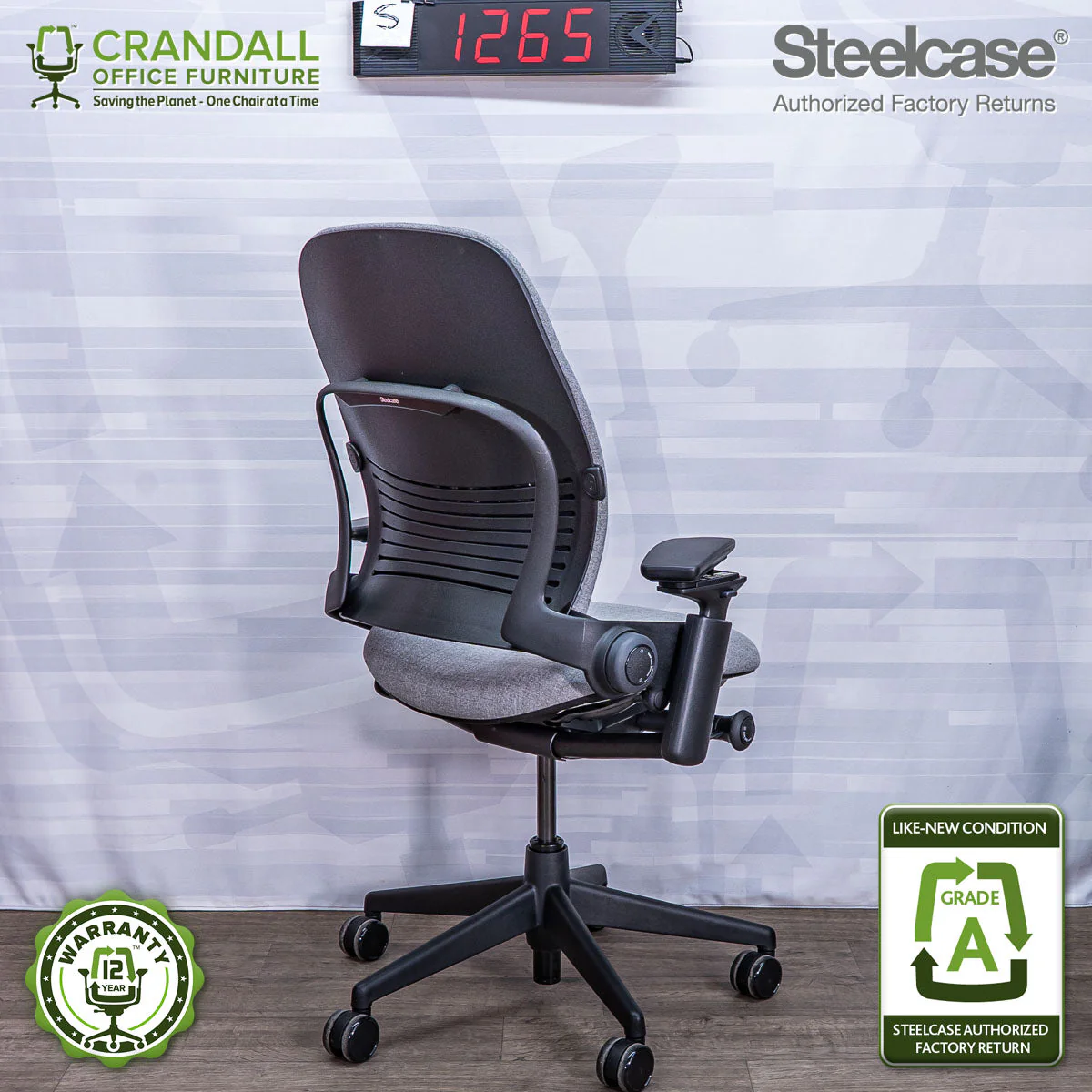 S-1265 - Steelcase V2 Leap - Grade A - Image 2