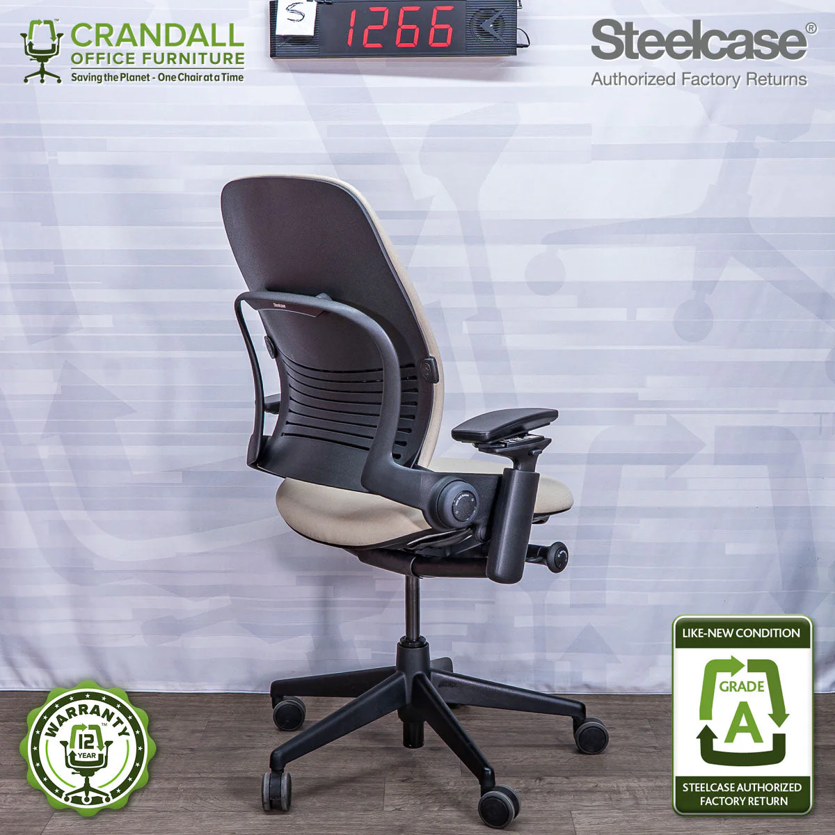 S-1266 - Steelcase V2 Leap - Grade A - Image 2