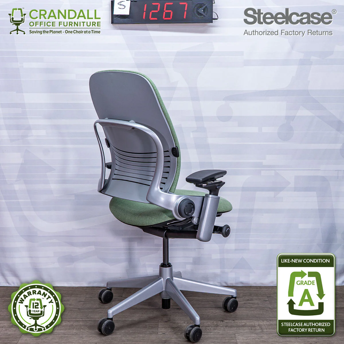 S-1267 - Steelcase V2 Leap - Grade A - Image 2