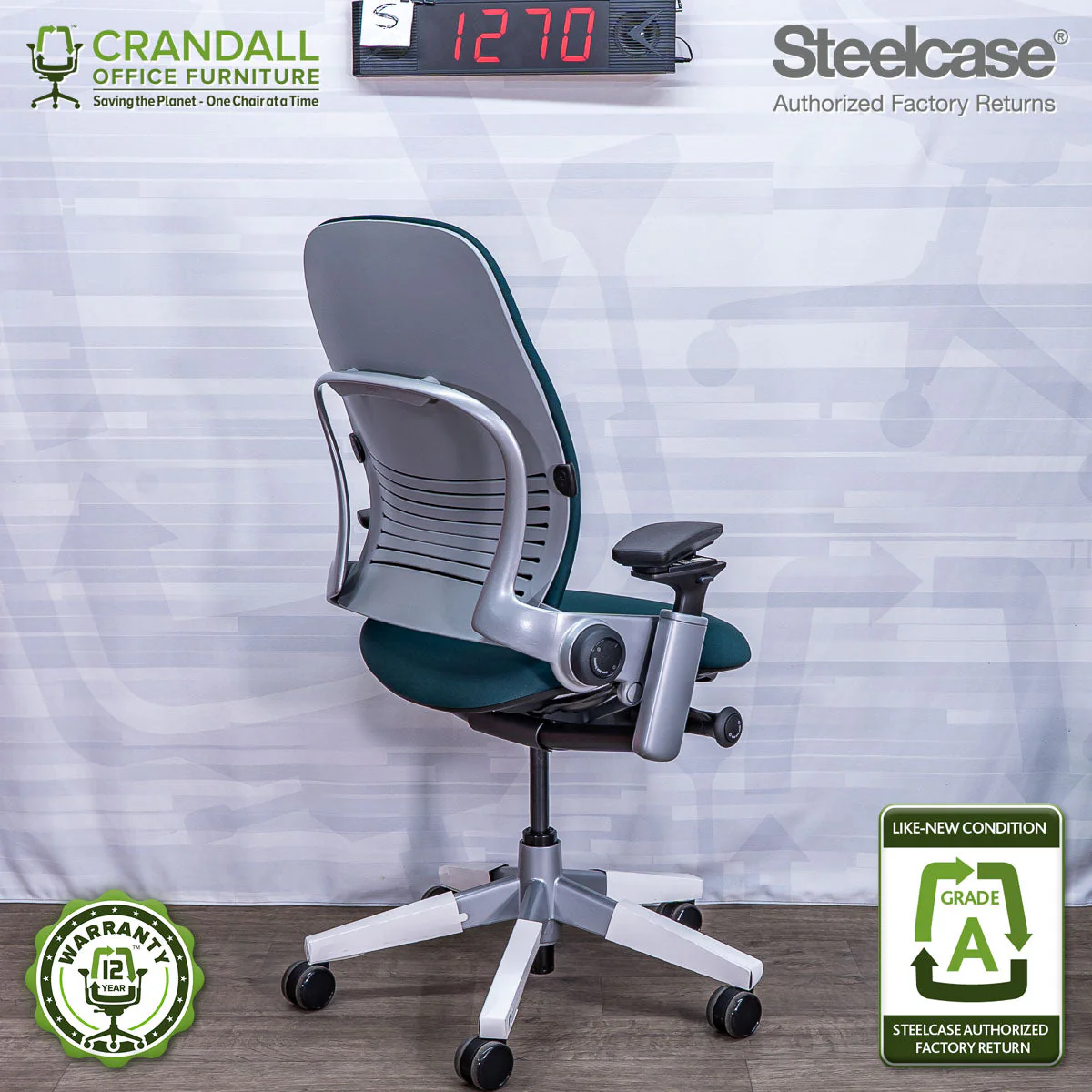 S-1270 - Steelcase V2 Leap - Grade A - Image 2