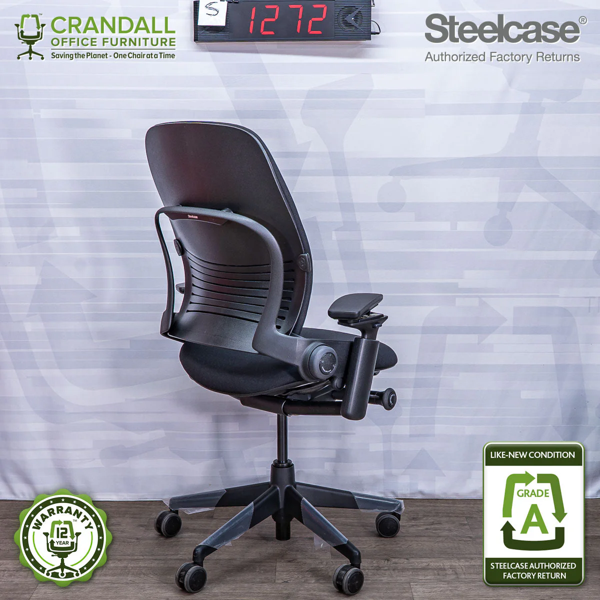 S-1272 - Steelcase V2 Leap - Grade A - Image 2