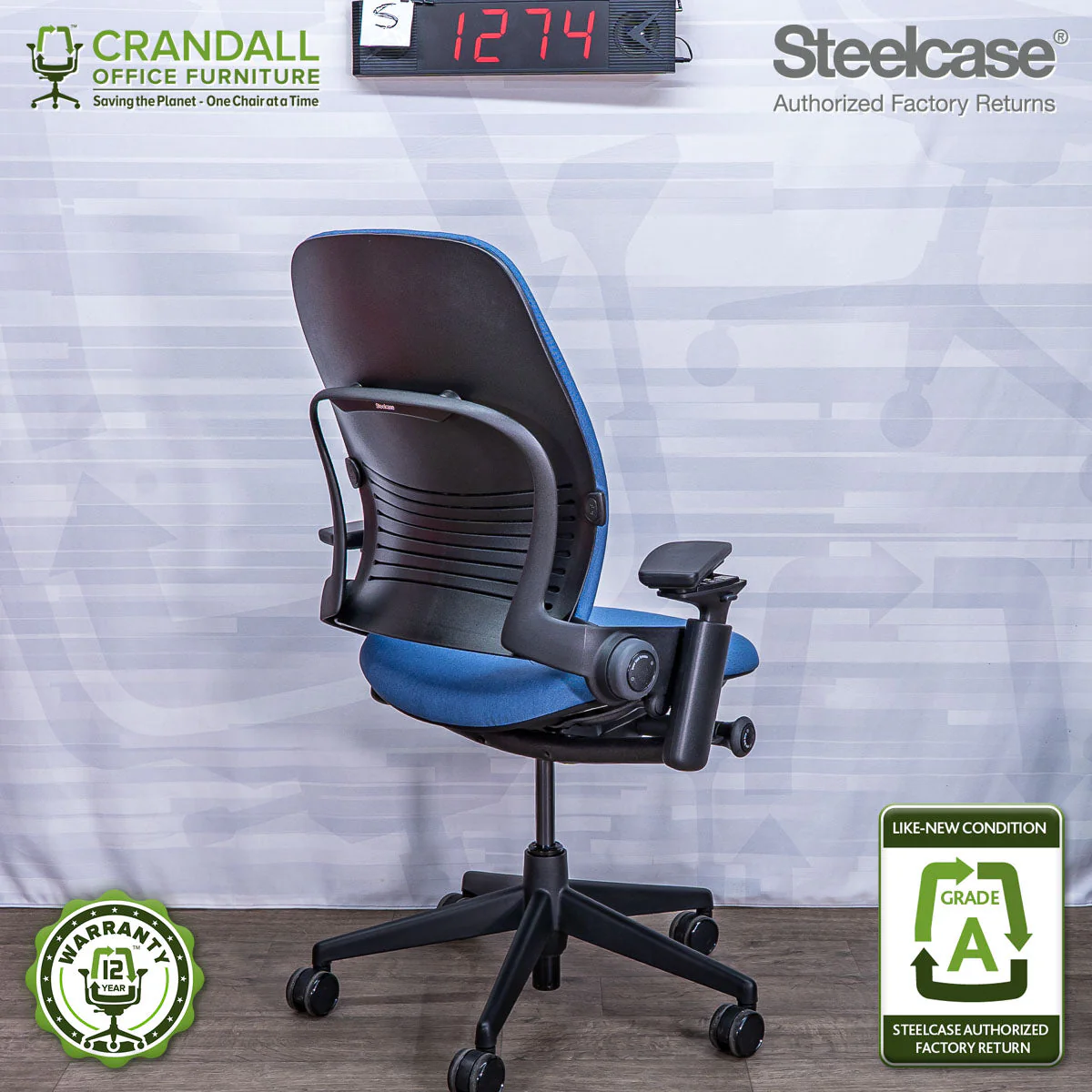 S-1274 - Steelcase V2 Leap - Grade A - Image 2