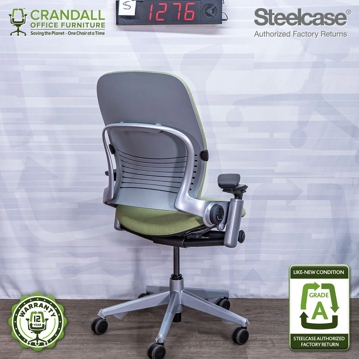 S-1276 - Steelcase V2 Leap - Grade A - Image 2