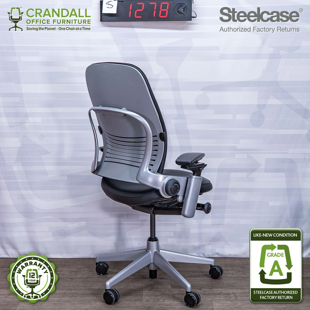 S-1278 - Steelcase V2 Leap - Grade A - Image 2