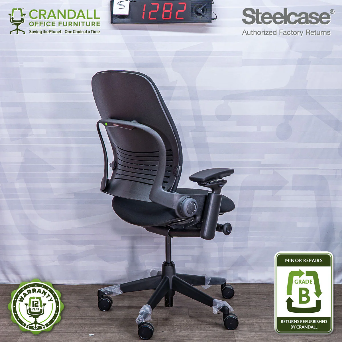 S-1282 - Steelcase V2 Leap - Grade B - Image 2