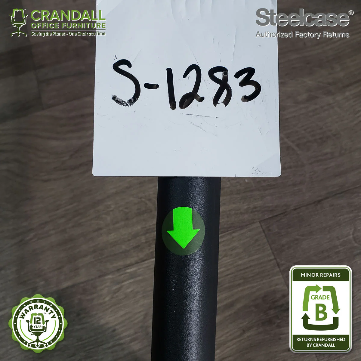 S-1283 - Steelcase V2 Leap - Grade B - Image 3