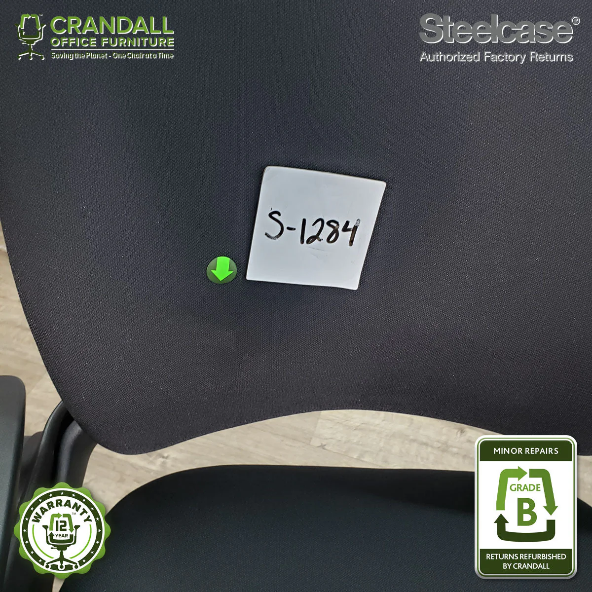 S-1284 - Steelcase V2 Leap - Grade B - Image 3