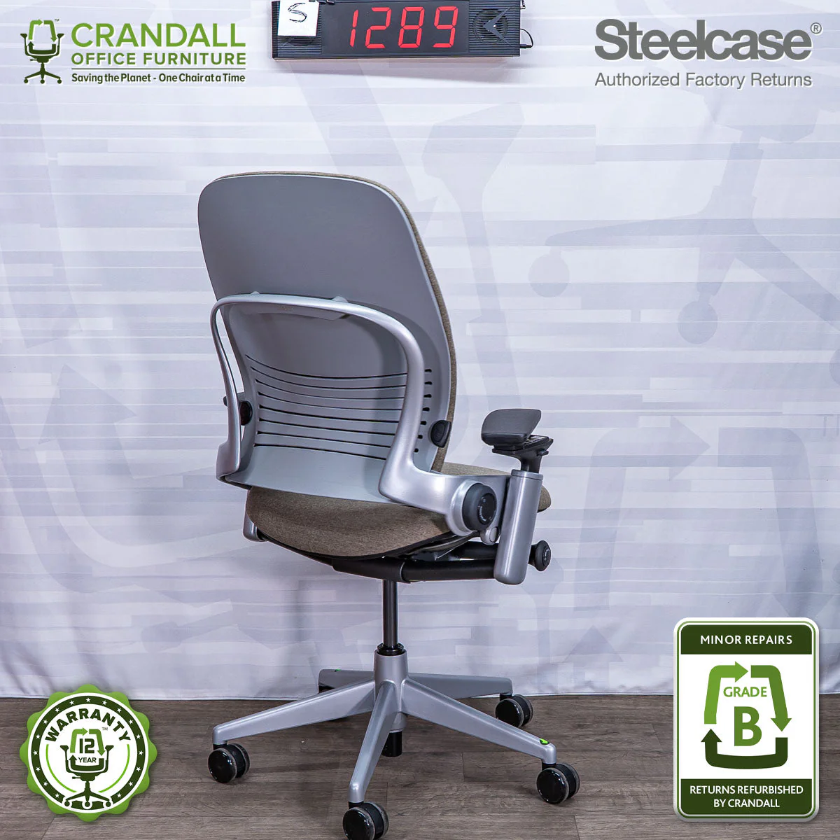 S-1289 - Steelcase V2 Leap - Grade B - Image 2