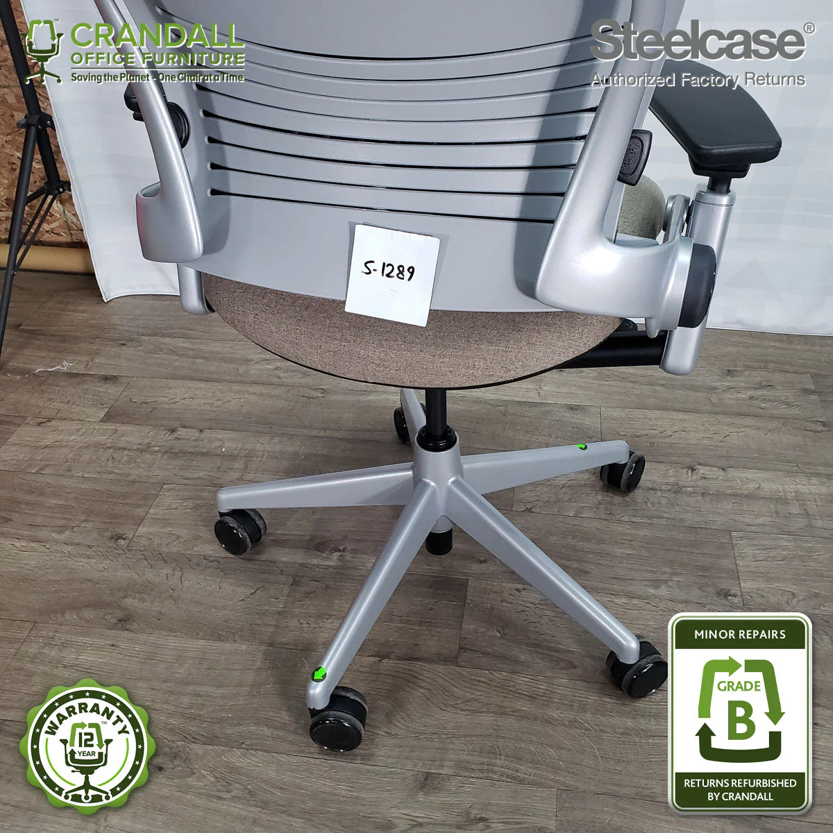 S-1289 - Steelcase V2 Leap - Grade B - Image 3