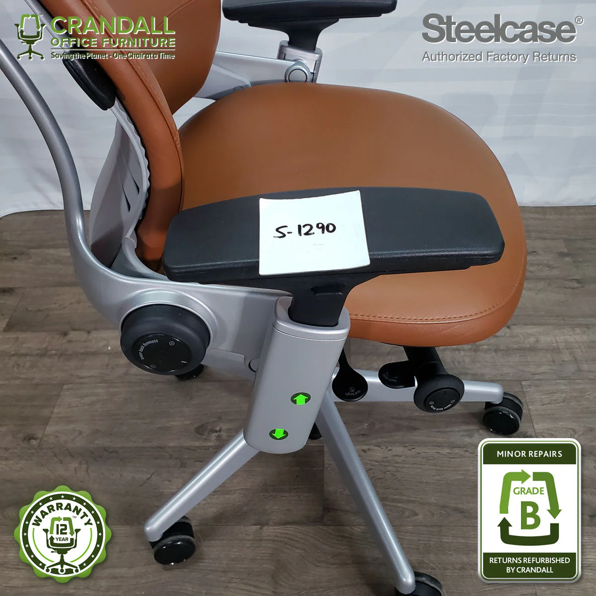 S-1290 - Steelcase V2 Leap - Grade B - Image 3