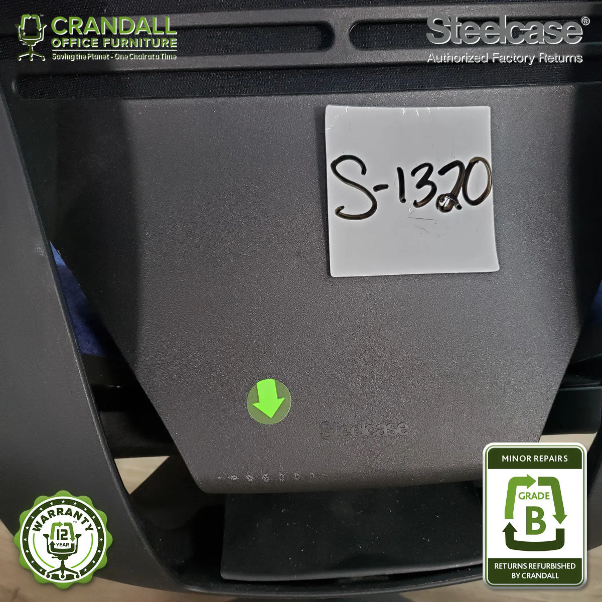 S-1320 - Steelcase Gesture with Headrest - Grade B - Image 4