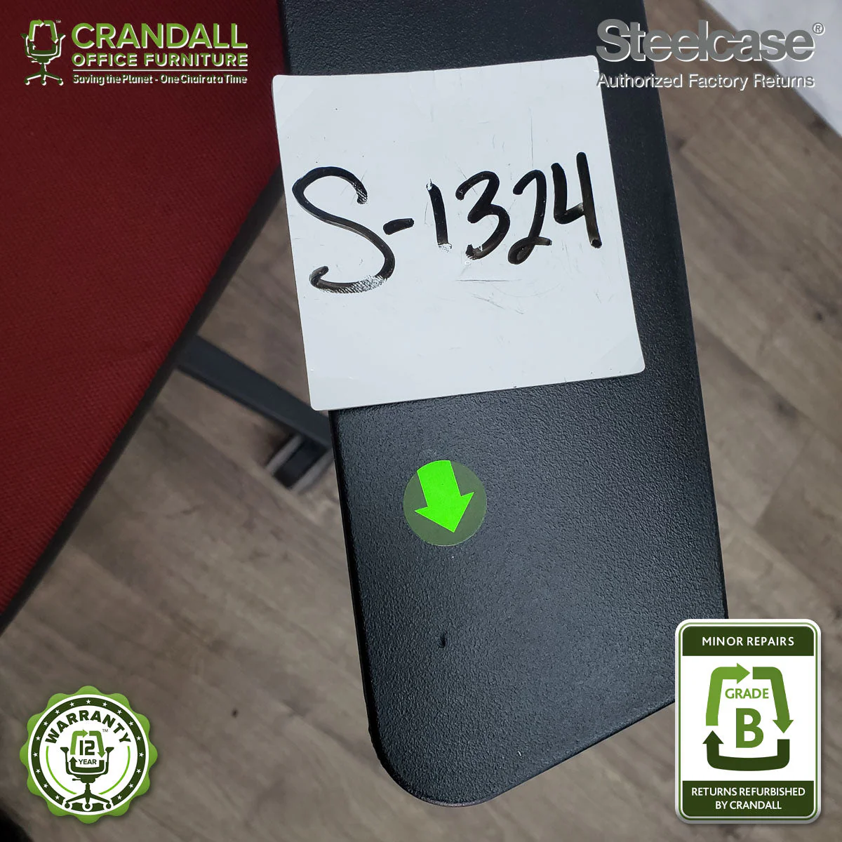 S-1324 - Steelcase Gesture with Headrest - Grade B - Image 3