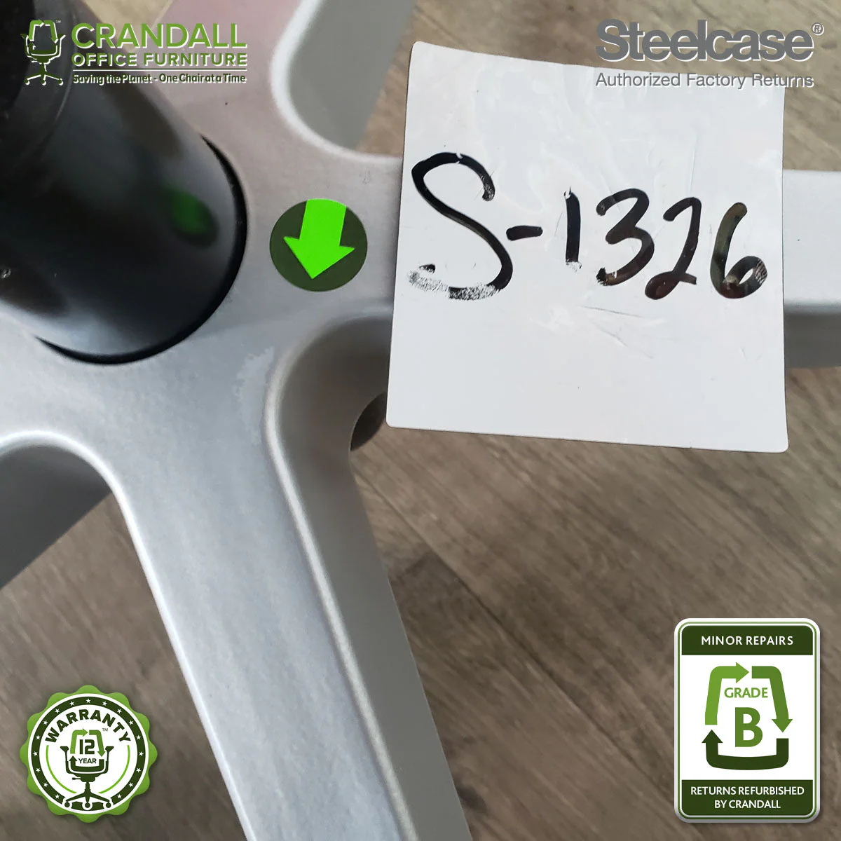 S-1326 - Steelcase Gesture with Headrest - Grade B - Image 3
