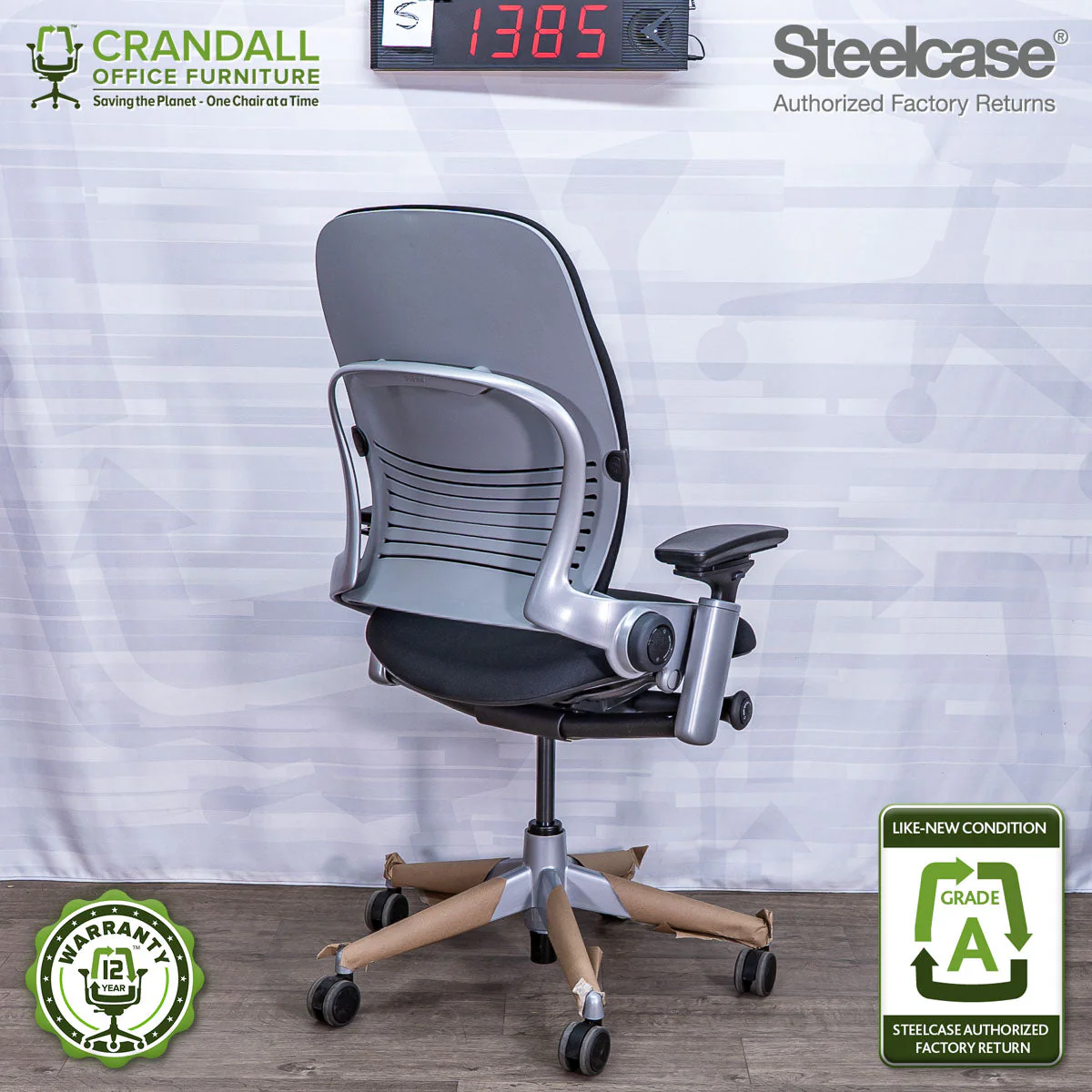 S-1385 - Steelcase V2 Leap  - Grade A - Image 2