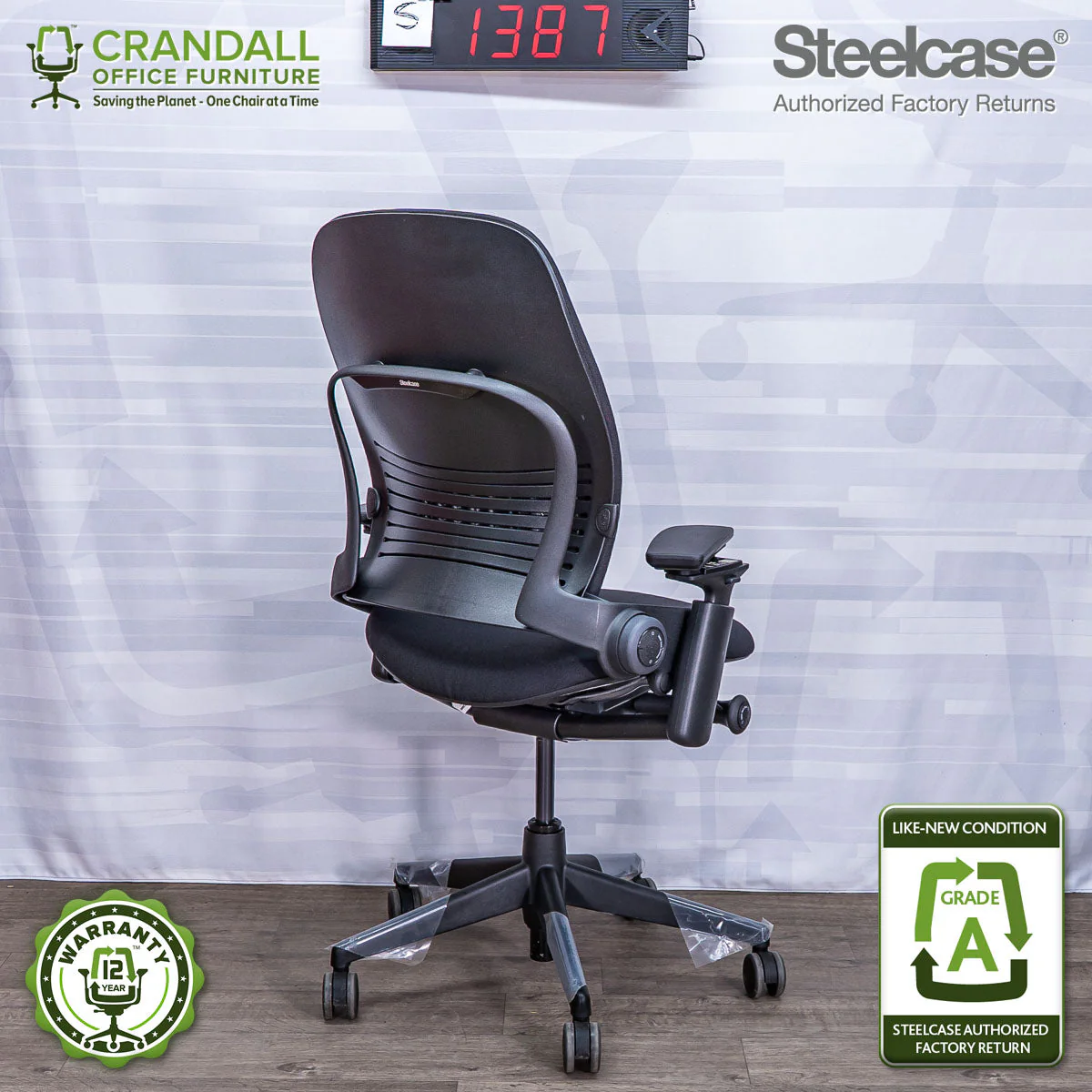 S-1387 - Steelcase V2 Leap - Grade A - Image 2