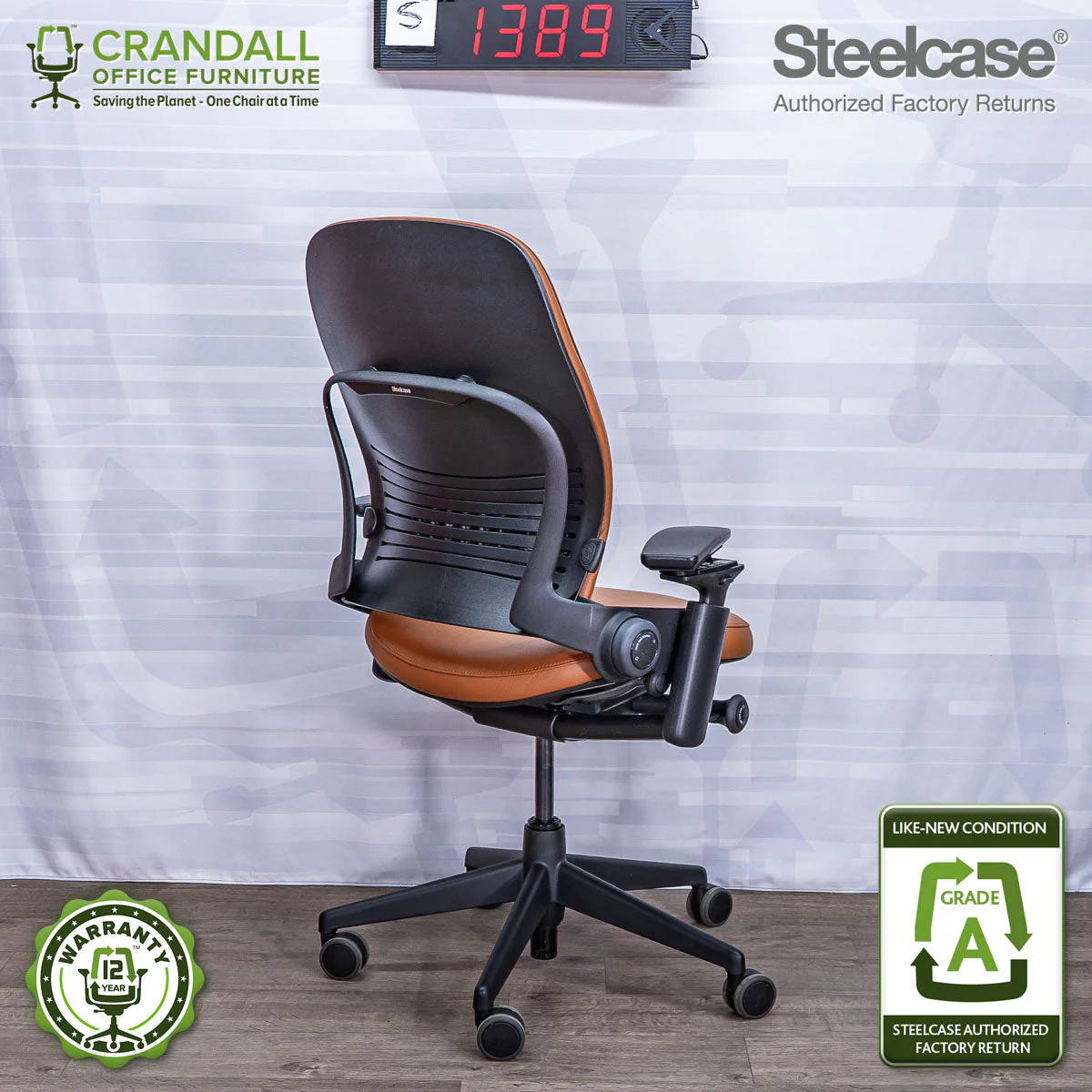 S-1389 - Steelcase V2 Leap  - Grade A - Image 2