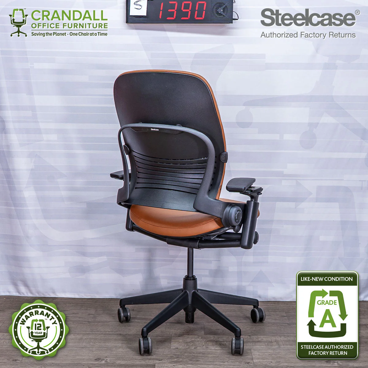 S-1390 - Steelcase V2 Leap  - Grade A - Image 2