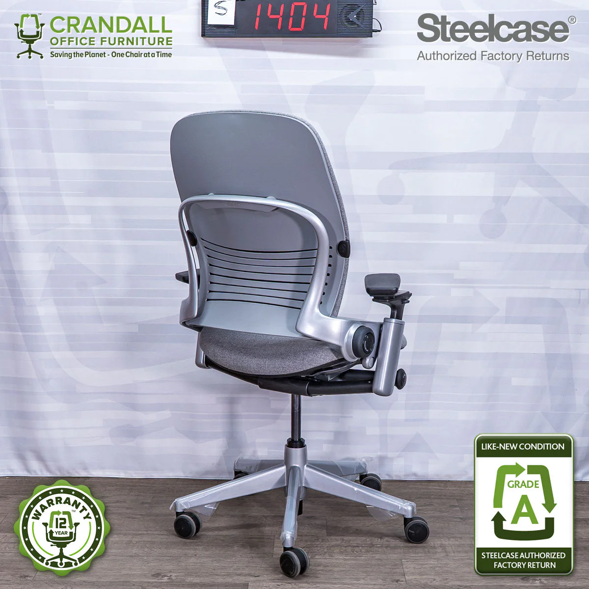 S-1404 - Steelcase V2 Leap - Grade A - Image 2