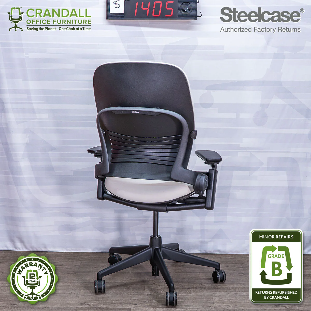 S-1405 - Steelcase V2 Leap  - Grade B - Image 2