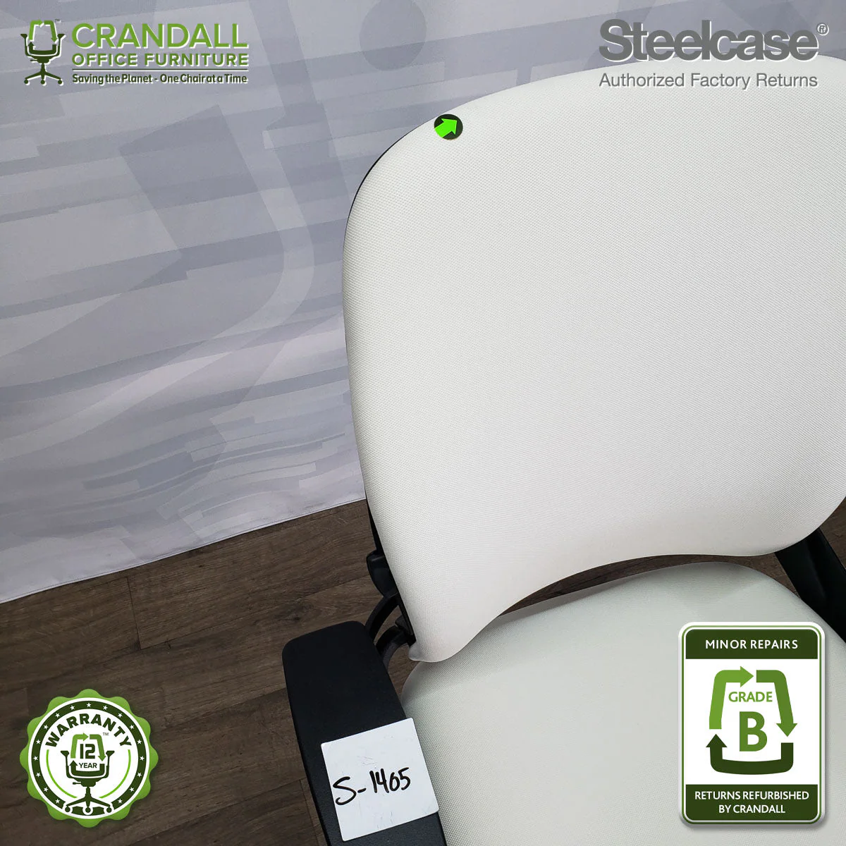 S-1405 - Steelcase V2 Leap  - Grade B - Image 4