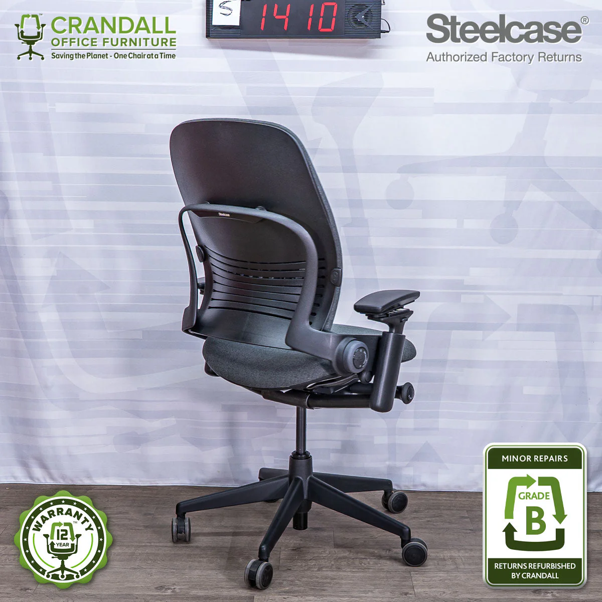S-1410 - Steelcase V2 Leap  - Grade B - Image 2