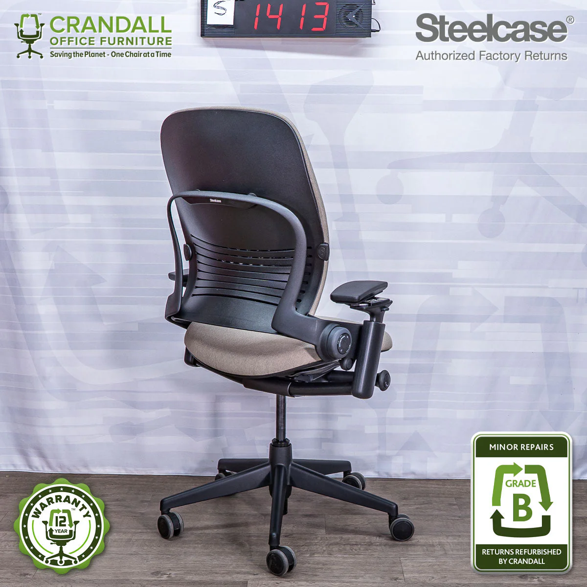 S-1413 - Steelcase V2 Leap  - Grade B - Image 2