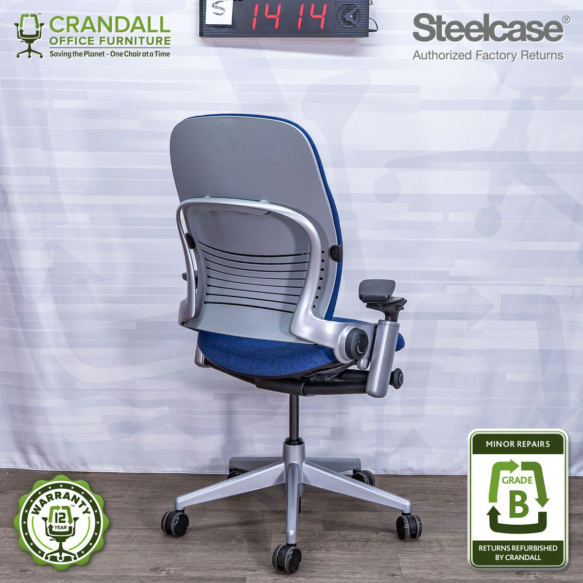 S-1414 - Steelcase V2 Leap  - Grade B - Image 2