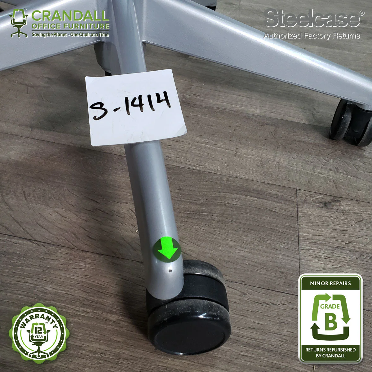 S-1414 - Steelcase V2 Leap  - Grade B - Image 3