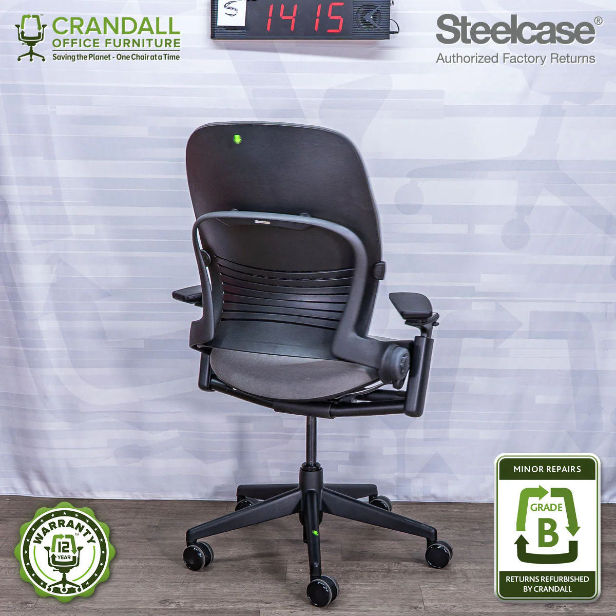 S-1415 - Steelcase V2 Leap  - Grade B - Image 2