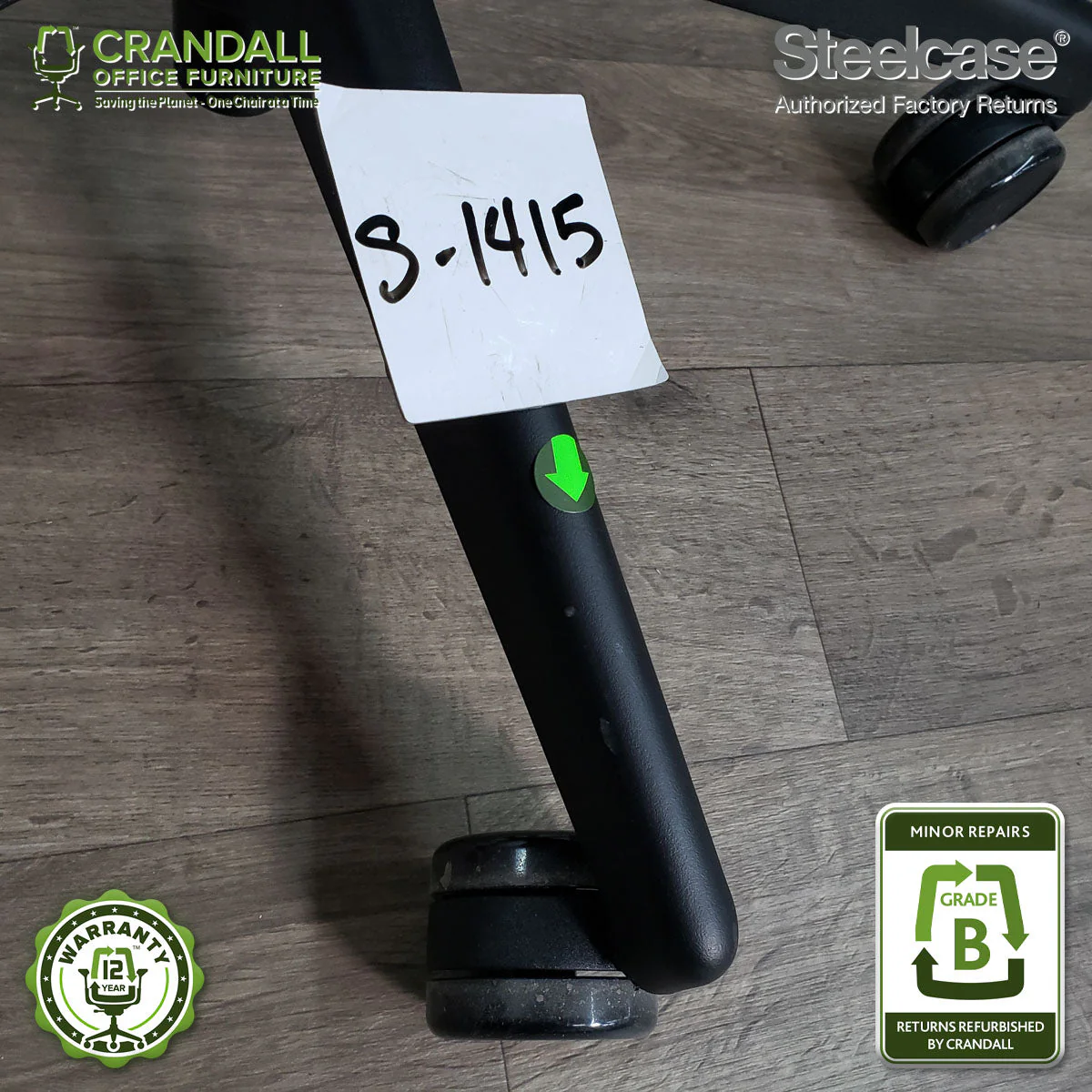 S-1415 - Steelcase V2 Leap  - Grade B - Image 3