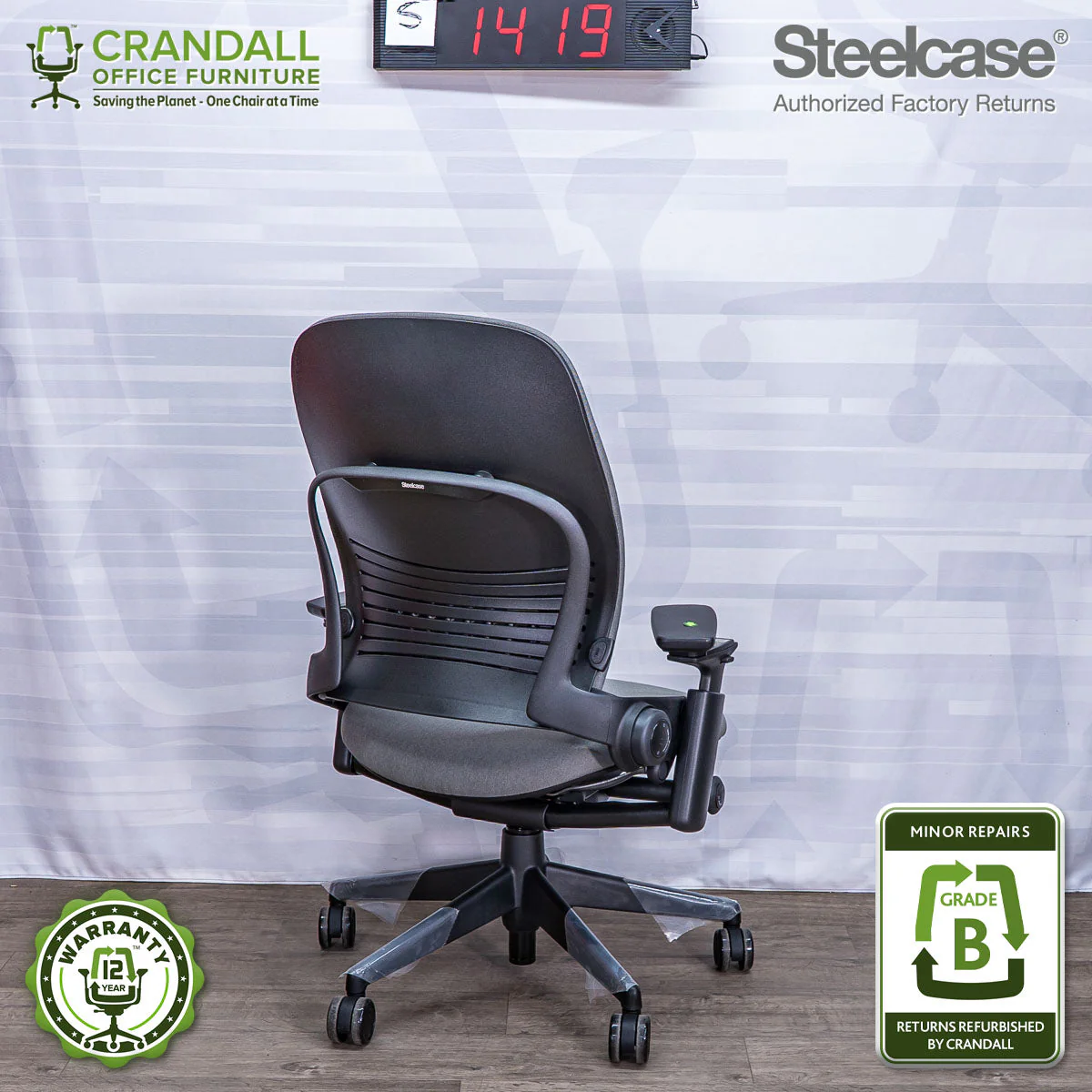 S-1419 - Steelcase V2 Leap  - Grade B - Image 2